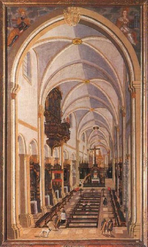 Barockisierter Dom. Gemälde Mitte des 17. Jahrhunderts von A. Arnold.