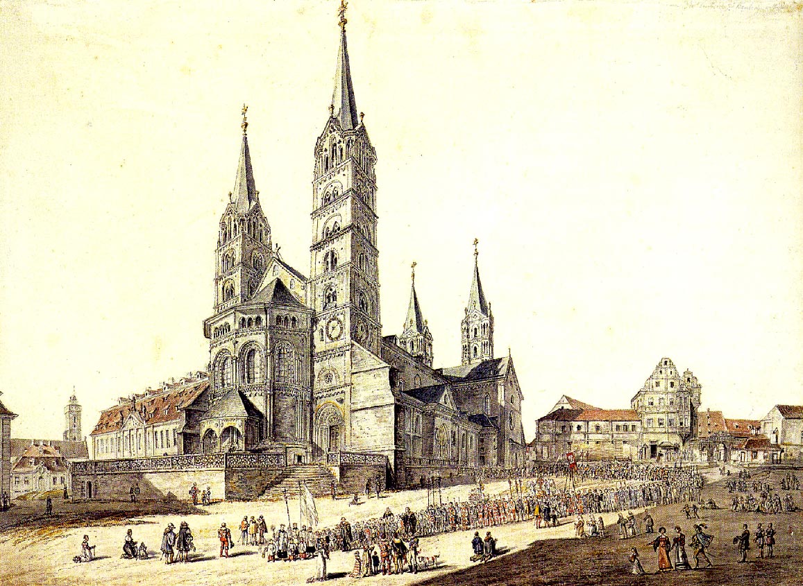 Dom, Teil des Domplatzes und Alte Hofhaltung, 1819