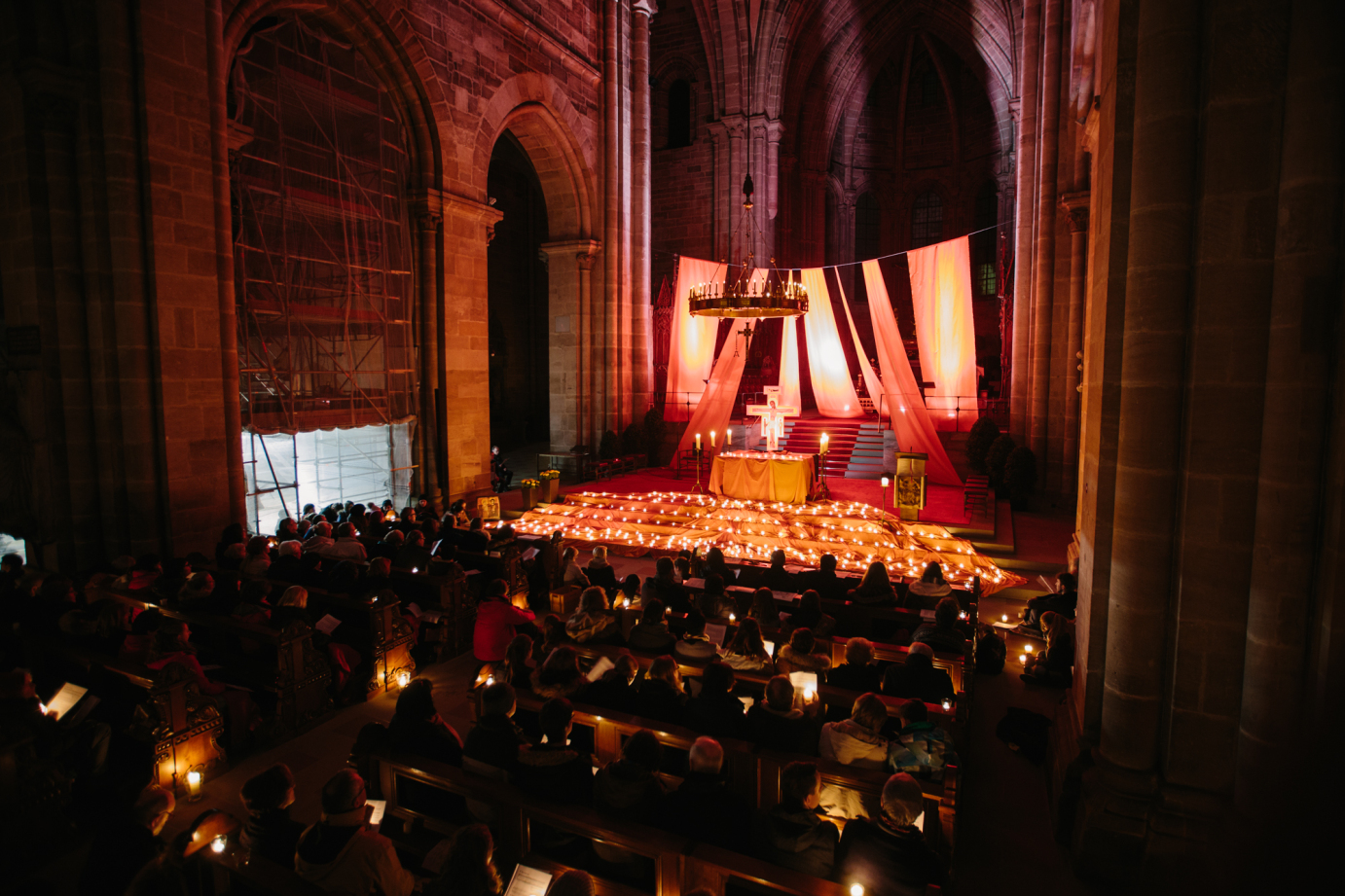 Nacht der Lichter im Bamberger Dom.